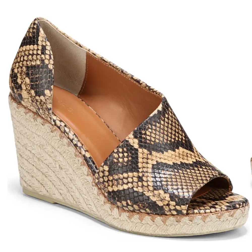 Leather snakeskin sandals
